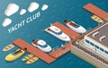 Yacht Club Isometric Composition