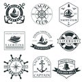 Yacht club label set