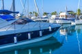 Yacht club in the morning. Mediterranean coast