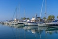 Yacht club in the morning. Mediterranean coast