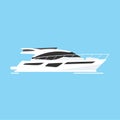 Yacht club and sailing sport. Sea travel. Vector illustration.