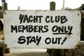 Yacht club sign Royalty Free Stock Photo