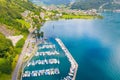 Yacht Club. Switzerland. Town Brunnen. Lake Vierwaldstattersee