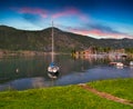 Yacht Club in the town of Lierna in Lake Lecco Royalty Free Stock Photo