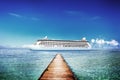 Yacht Cruise Ship Sea Ocean Tropical Scenic Concept Royalty Free Stock Photo