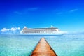 Yacht Cruise Ship Sea Ocean Tropical Scenic Concept Royalty Free Stock Photo