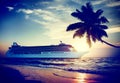 Yacht Cruise Ship Sea Ocean Tropical Scenic Concept Royalty Free Stock Photo