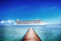 Yacht Cruise Ship Sea Ocean Tropical Scenic Concept Royalty Free Stock Photo