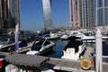 Yacht dock at Dubai Marina Royalty Free Stock Photo