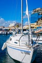 Yacht docked in Limassol Harbour Royalty Free Stock Photo