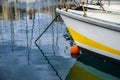 Yacht docked in old port in Palermo Royalty Free Stock Photo