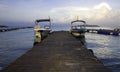 Yacht docked at the pier in China. Royalty Free Stock Photo