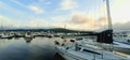 Yacht docked at the pier