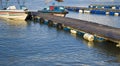 Yacht docked at the piers. Royalty Free Stock Photo