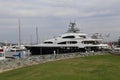 Yacht docked at Shelter Island in San Diego, California