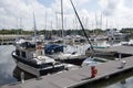 Yacht are docking at the Marina Bay in the Puteri Harbour Johor