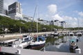 Yacht are docking at the Marina Bay in the Puteri Harbour Johor