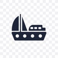 Yacht Facing Right transparent icon. Yacht Facing Right symbol d
