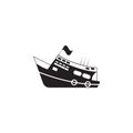 yacht with flag icon. Element of ship illustration. Premium quality graphic design icon. Signs and symbols collection icon for web Royalty Free Stock Photo