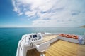 Yacht flybridge open deck Royalty Free Stock Photo