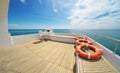 Yacht flybridge open deck Royalty Free Stock Photo