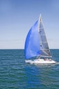 Yacht with full sail on Ocean Royalty Free Stock Photo