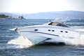 Yacht fun in Norwegian fjord 4 Royalty Free Stock Photo