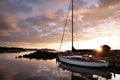 Yacht in the harbor of Coromandel Royalty Free Stock Photo