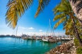 Yacht harbor in Miami Florida Royalty Free Stock Photo