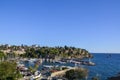 Yacht harbor and red house roofs in the old town of Kaleici in Antalya, Turkey Royalty Free Stock Photo