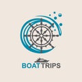 Yacht helm wheel Royalty Free Stock Photo