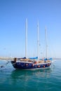 Yacht in Heraklion harbour, Crete.