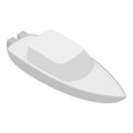 Yacht icon isometric vector. luxury white cruise yacht icon