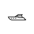 Yacht line icon. luxury sea transport symbol. isolated vector image