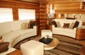 Luxury Yacht Interior - Cozy Living Room Royalty Free Stock Photo