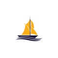 Yachting club or yacht sport team vector logo design.