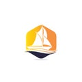 Yachting club or yacht sport team vector logo design.