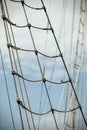 Yacht mast against blue summer sky. Yachting Royalty Free Stock Photo