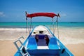 Yacht moored in Playa Paraiso, Mayan Riviera,