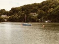 Yacht moored at Roundwood Quay