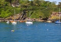 Yacht mooring by the cliff edge Royalty Free Stock Photo