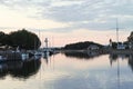 Yacht mooring in Honfleur town, France