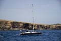 Yacht near Comino island, Malta
