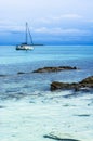 Yacht near Stantino Beach, Sardinia