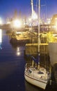 Yacht, night, pier, port, beach, jetty, moored Royalty Free Stock Photo