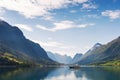 Yacht on Nordfjord Royalty Free Stock Photo