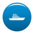 Yacht ocean icon blue Royalty Free Stock Photo