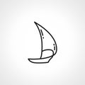 Yacht icon. sailing yacht line icon
