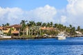 Yacht Passing Fort Lauderdale Mansion