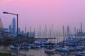 Yacht pier at dusk